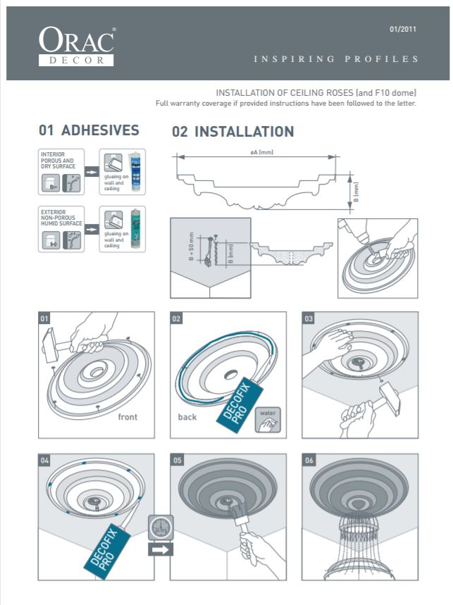 +6197007222 Ceiling Roses all Styles, hardened